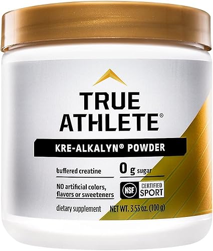 True Athlete Kre Alkalyn ayuda a desarrollar músculos ganar fuerza y aumentar el rendimiento creatina amortiguada certificada NSF para deportes