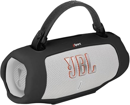 JBL Charge 6 Waterproof Portable Speaker Bundle with gSport Silicone Sleeve White