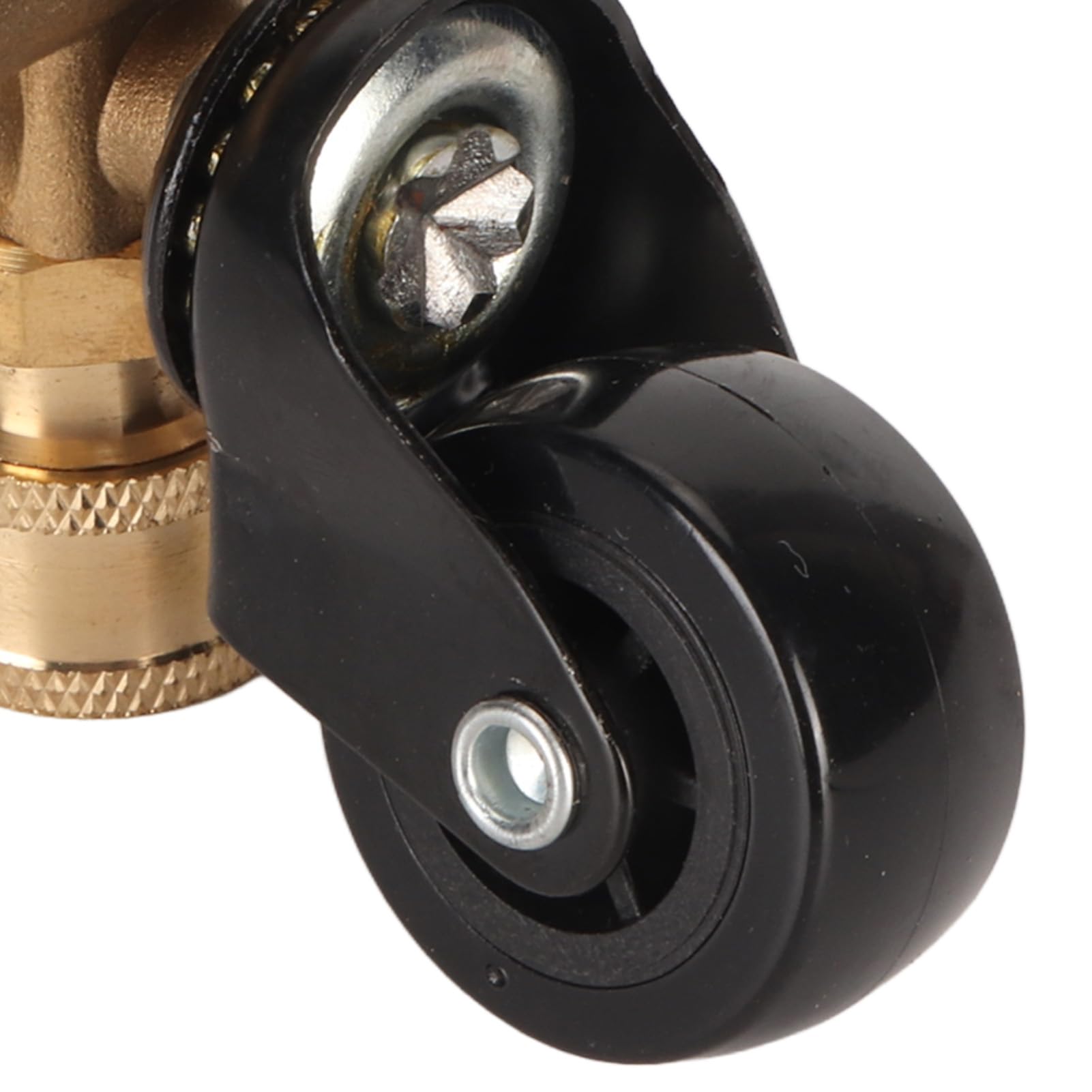 Pilipane Undercarriage Cleaner Swivel Wheel Brass Pressure Washer Adapter Joint Wheel Attachment for Road Cleaning Car Bottom Cleaning Efficient Removal Versatile Use Safe Material