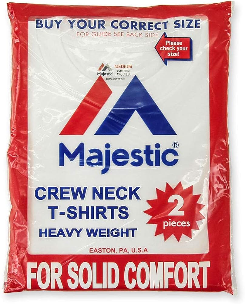 Amazon | [マジェスティック] Majestic Tシャツ 2枚組 無地クルー