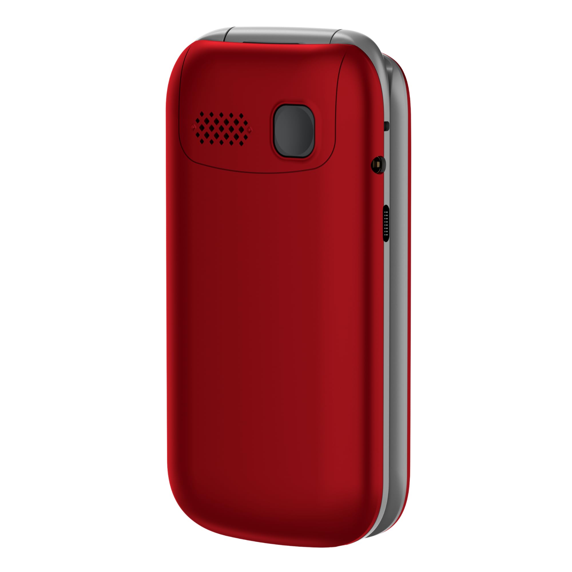 Funker E480 Teléfono Móvil 4G para Mayores con Whatsapp, Teclas Grandes, Botón SOS y GPS, Videollamadas, Pantalla 2.8", Base de Carga, Fotocontactos, Volumen Alto, Fácil de Usar, Color Rojo