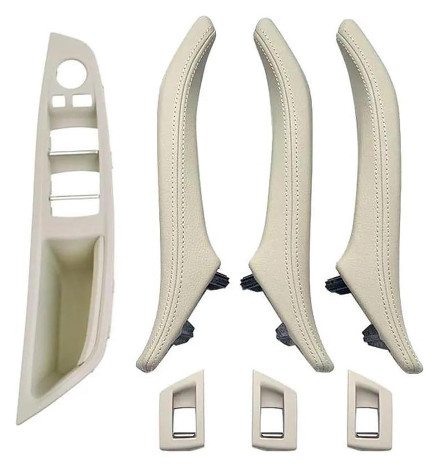 Fangziqq Lhd Oyster For 5 Series F10 F11 F18 2010-2017 520 523 525 528 530 535 Lhd Interior Door Pull Handle Assembly Set Car Inner Door Handle(Lhd Oyster)