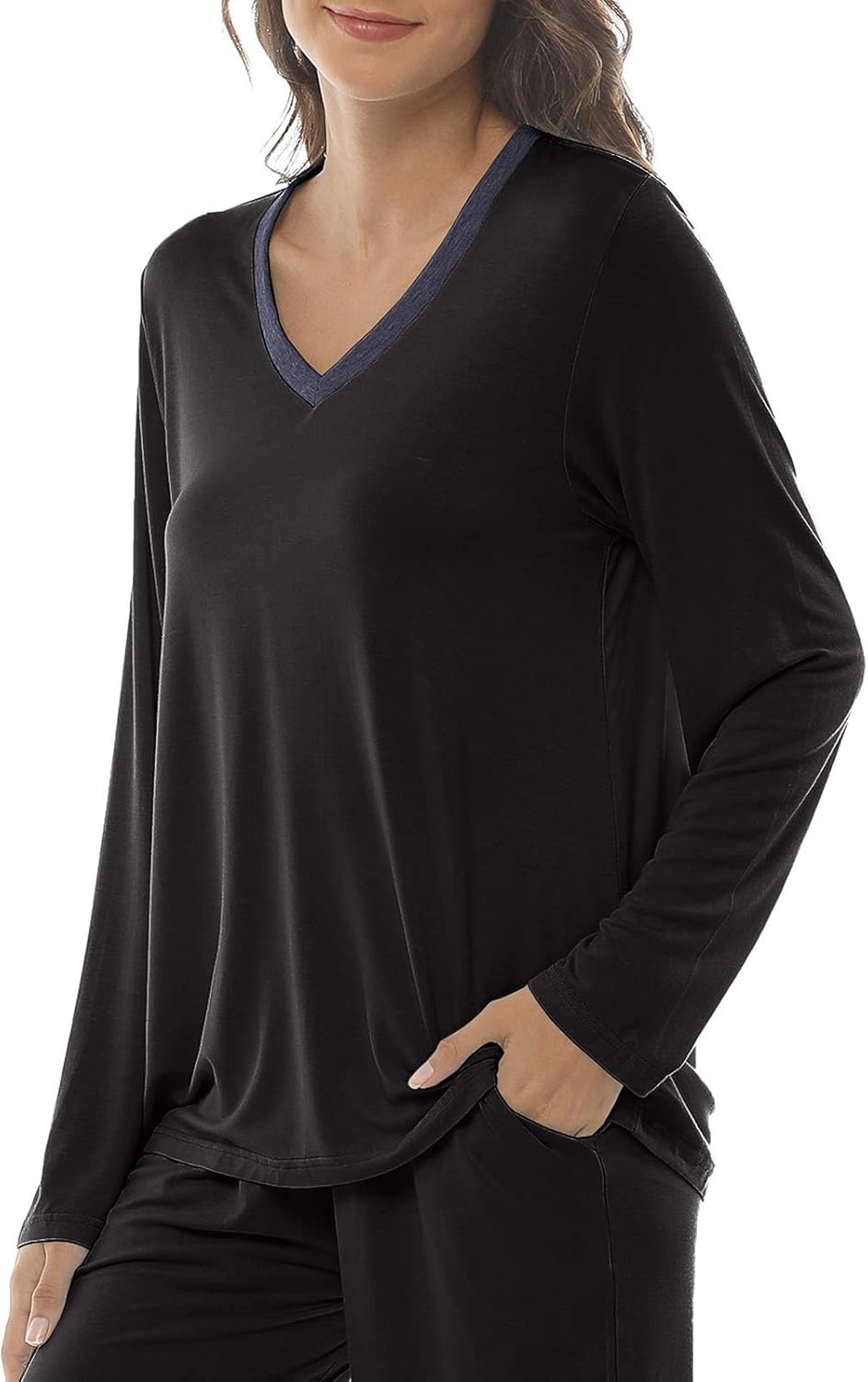 Ladies long sleeve pajama tops Clearance