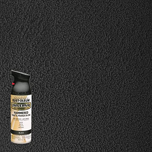 Image of Rust-Oleum 245217-6PK Universal All Surface Hammered Spray Paint, 12 oz, Black, 6 Pack