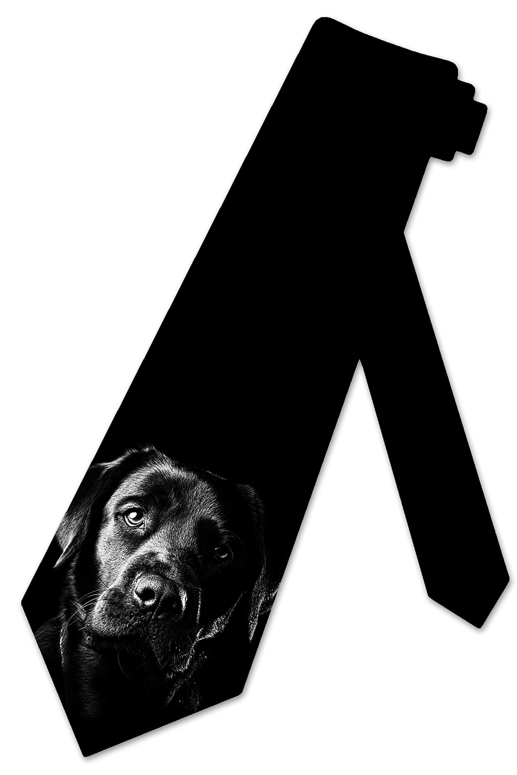 Three Rooker Black Dog Lab Ties Mens Animal Labrador Retriever Neckties