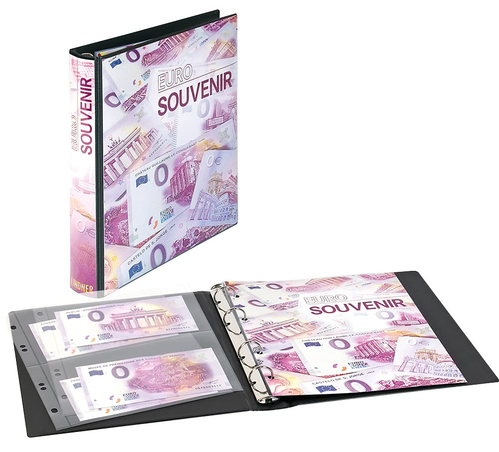 LINDNER Das Original Karat album kolekcjonerski na banknoty pamiątkowe 0 euro z 10 arkuszami folii