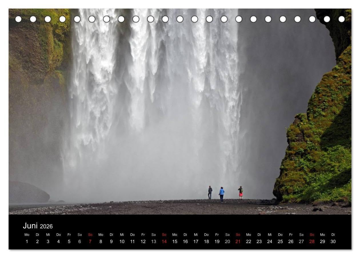 Island - Iceland (Tischkalender 2026 DIN A5 quer), CALVENDO Monatskalender: Bilder von den faszinierenden Landschaften einer großartigen, ... so konzentriert findet. (CALVENDO Natur)