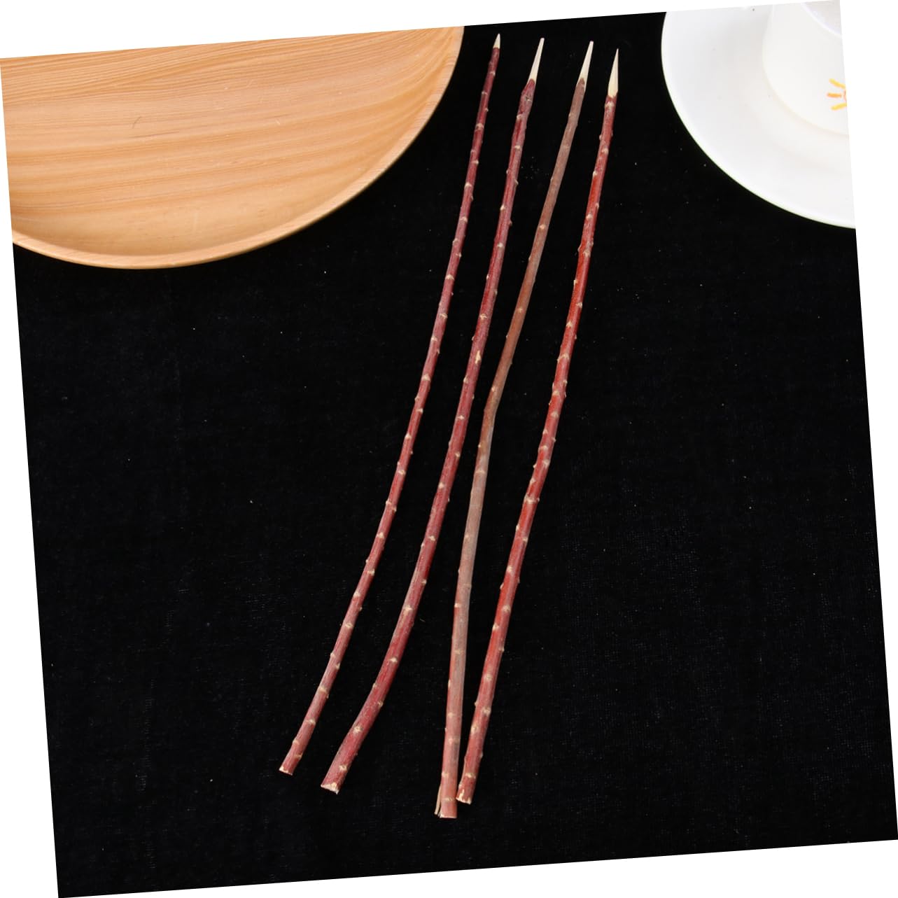 POPETPOP Barbecue BBQ Meat Forks BBQ Skewers 100pcs Wooden Barbecue Sticks Grill Tools for Home Outdoor Cooking