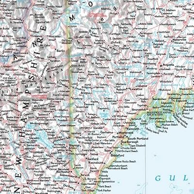 National Geographic Maps: New England U.S.A Wall Map - Compact - 21 x 16 inches