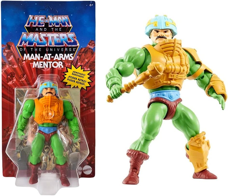 Masters of The Universe Origins Man-at-Arms 5.5-in Action Figure, Battle Figure for Storytelling Play and Display, Gift for 6 to 10-Year-Olds and Adult Collectors