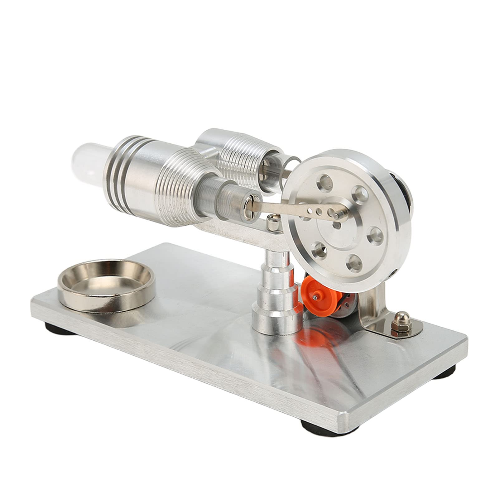 Kit Educativo de Modelo de Motor Stirling, Fácil de Montar para Proyectos Científicos, Aleación de Zinc y Vidrio