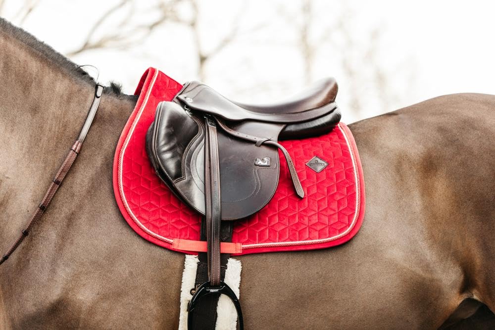Tapis de selle FULL - Rouge - Velours - Concours complet