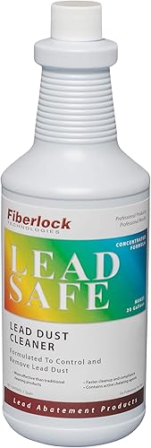 Fiberlock Limpiador seguro para plomo, removedor y limpiador de plomo, 5496 - 1 cuarto de galón