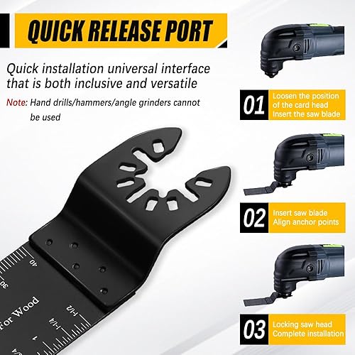 Miniatura 4 de 6 cuchillas oscilantes para herramientas, multiherramienta oscilante universal de madera, hojas de sierra oscilantes profesionales, hojas de sierra