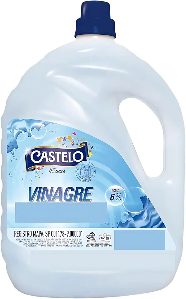 Castelo Vinagre 5L Natural Bio 6% limpeza geral