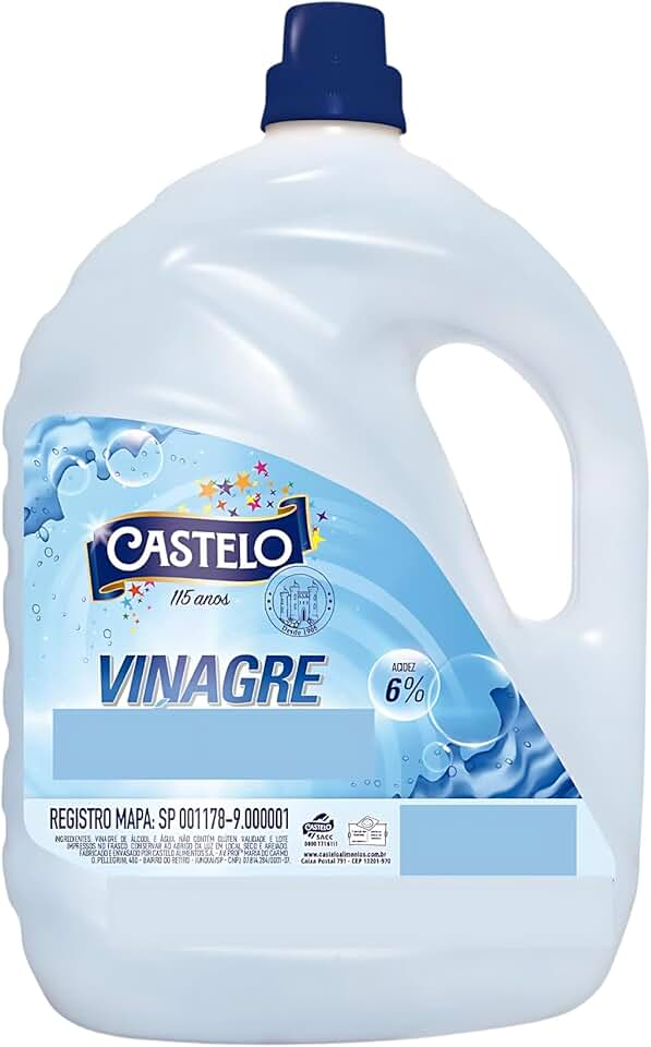 Castelo Vinagre 5L Natural Bio 6% limpeza geral
