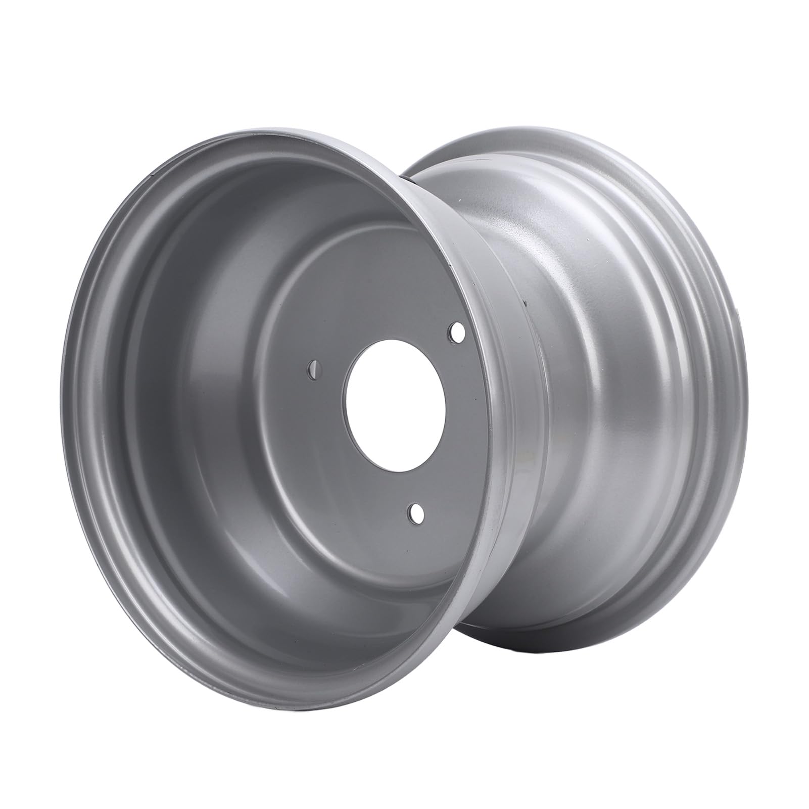 Haute Résistance 18X9.50-8 ATV Jante De Roue pour 8 Pouces Moyeu De Remplacement pour Go Karts et Voiturettes De Argent En Alliage D'aluminium (Trois trous (espacement des trous: