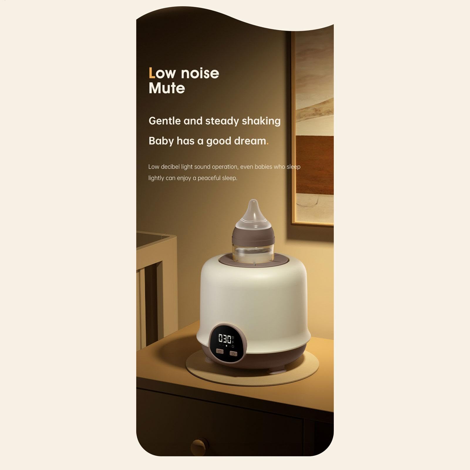 Automatic Baby Bottle Shaker, Low Noise Milk Mixer, 360-Degree Bidirectional Charging, Electric Shaker For Smooth Feeding, Convenient For Avoiding Lumps, 6.02x5.71x5.71 Inches