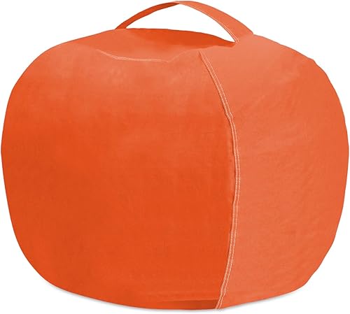 Miniatura 384 de Posh Funda de Silla Puf Rellenable para Almacenamiento de Animales de Peluche para Niños - Organizador de Juguetes Infantiles, Grande-38 - Lona