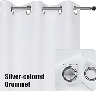 BONZER Waterproof Indoor/Outdoor Curtains for Patio Thick Privacy Grommet Curtains for Bedroom, Living Room, Porch, Pergola, Cabana, 1 Panel, 54 x 84 inch, White