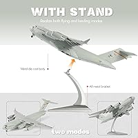 Vista 3 de 1/200 C-17 GlobemasterⅢ Kits de modelo de avión fundido con soporte Transport Metal Airplane Modelo de avión pre-construido del Escuadrón de Ala