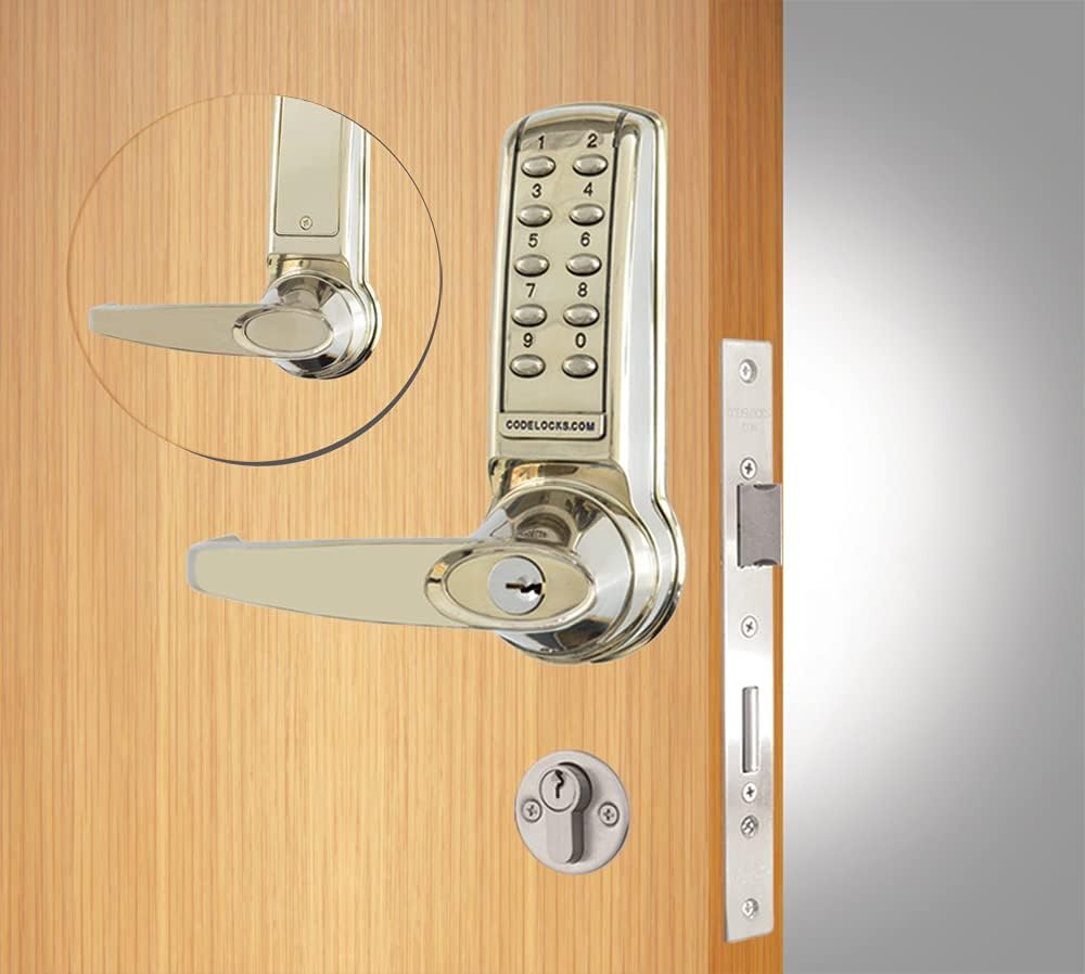 Codelocks 4020 SS CL4020 Anti-Panic Mortice Lock, Double Cylinder Electronic, Pvd Stainless Steel