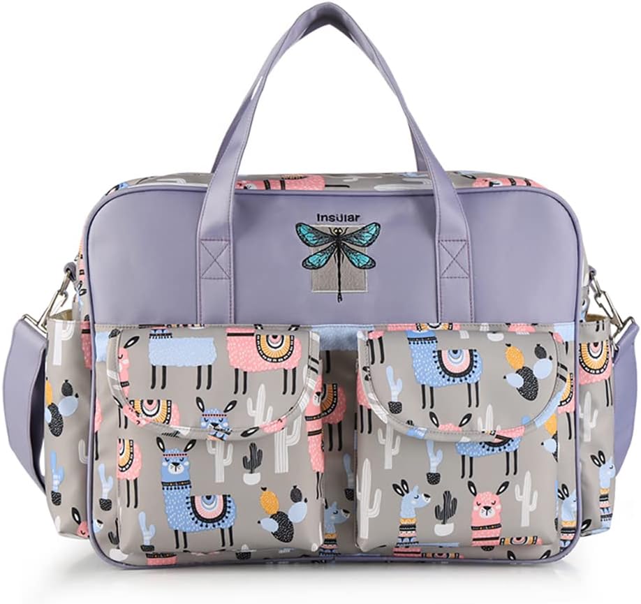 Kamay's Mummy Shoulder Bag Diaper Bag Chic Nappy Changing Bag Tote/Messenger Style Large with Changing Mat, Adjustable Straps