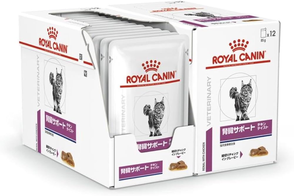 CANIN 猫　腎臓サポート　チキン 12個入り　3箱セット Amazon.co.jp: 【療法食】 ロイヤルカナン キャットフード 腎臓