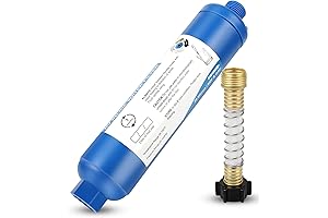 RV Water Filter with Flexible Hose Protector