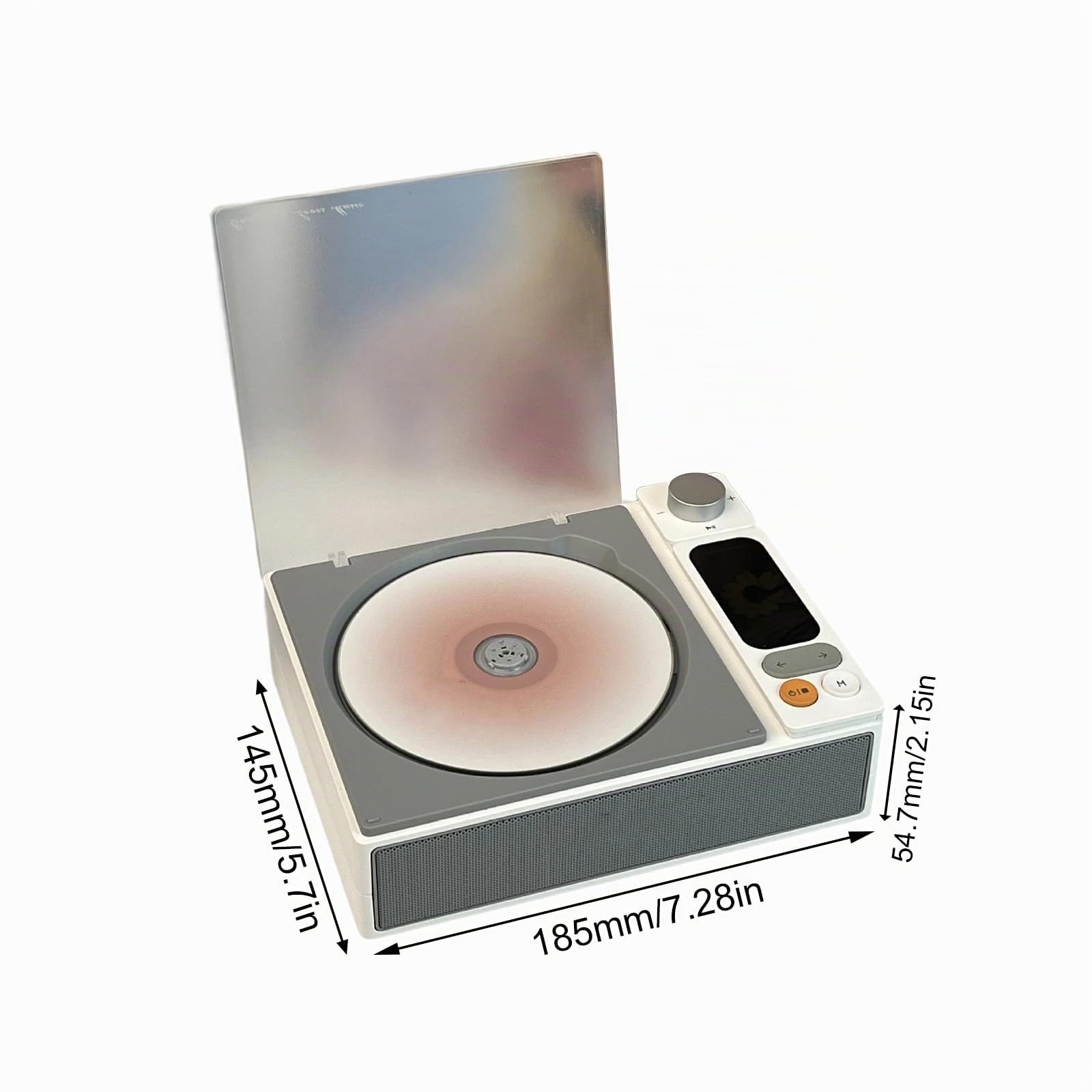 Lecteur de musique compact avec cristaux, son clair, haut-parleurs intégrés et commandes simples pour les personnes âgées, les activités de plein air, lecteur CD portable pour les voyages