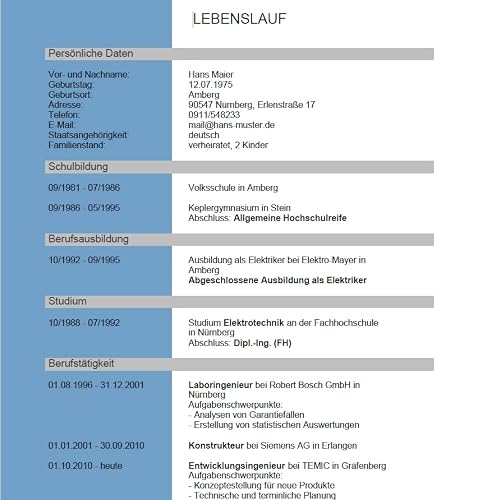 Bewerbungssoftware Robl Bewerbungsmaster für Windows