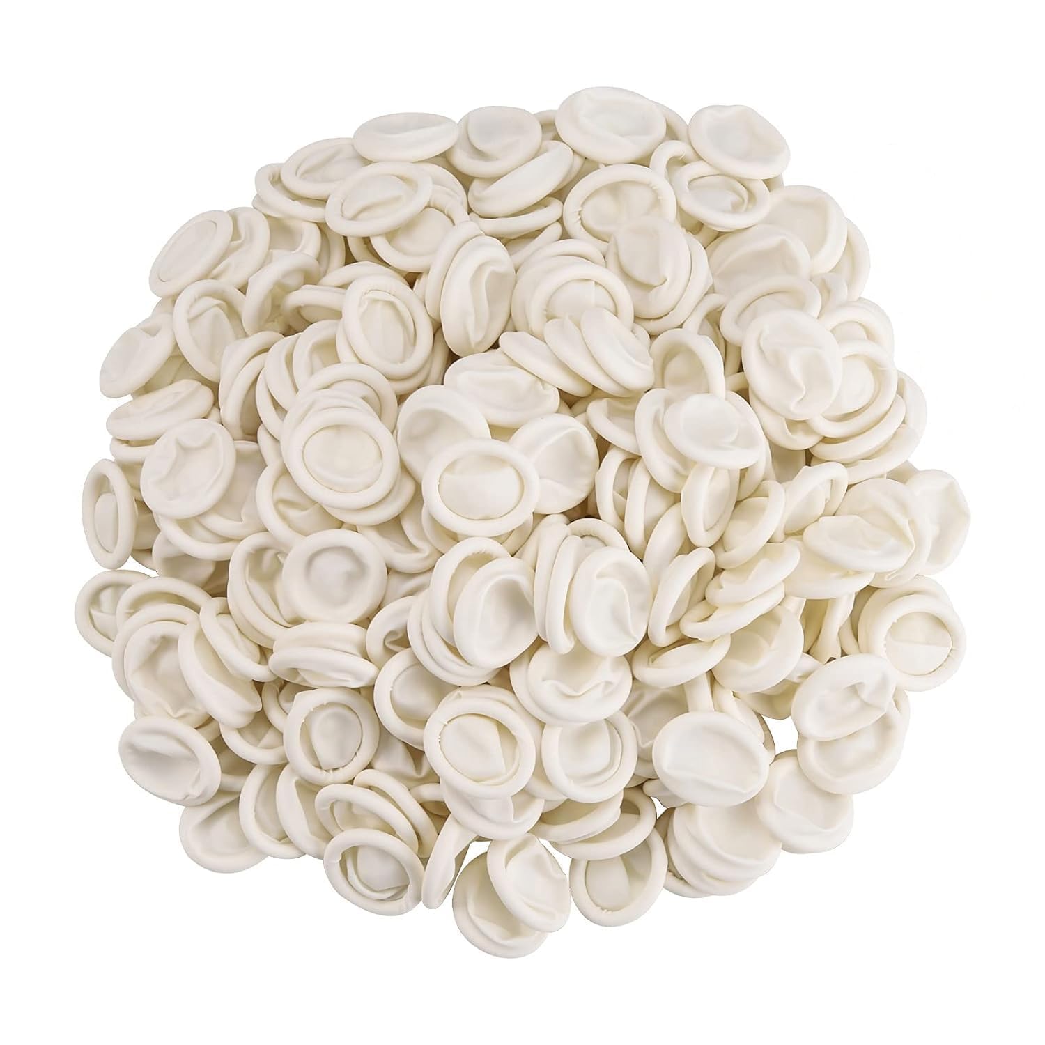 surgix Anti-Static ESD Latex Finger Cots, Reusable Rubber Fingertips Protective Finger Gloves (Pack of 50 Pcs, White)