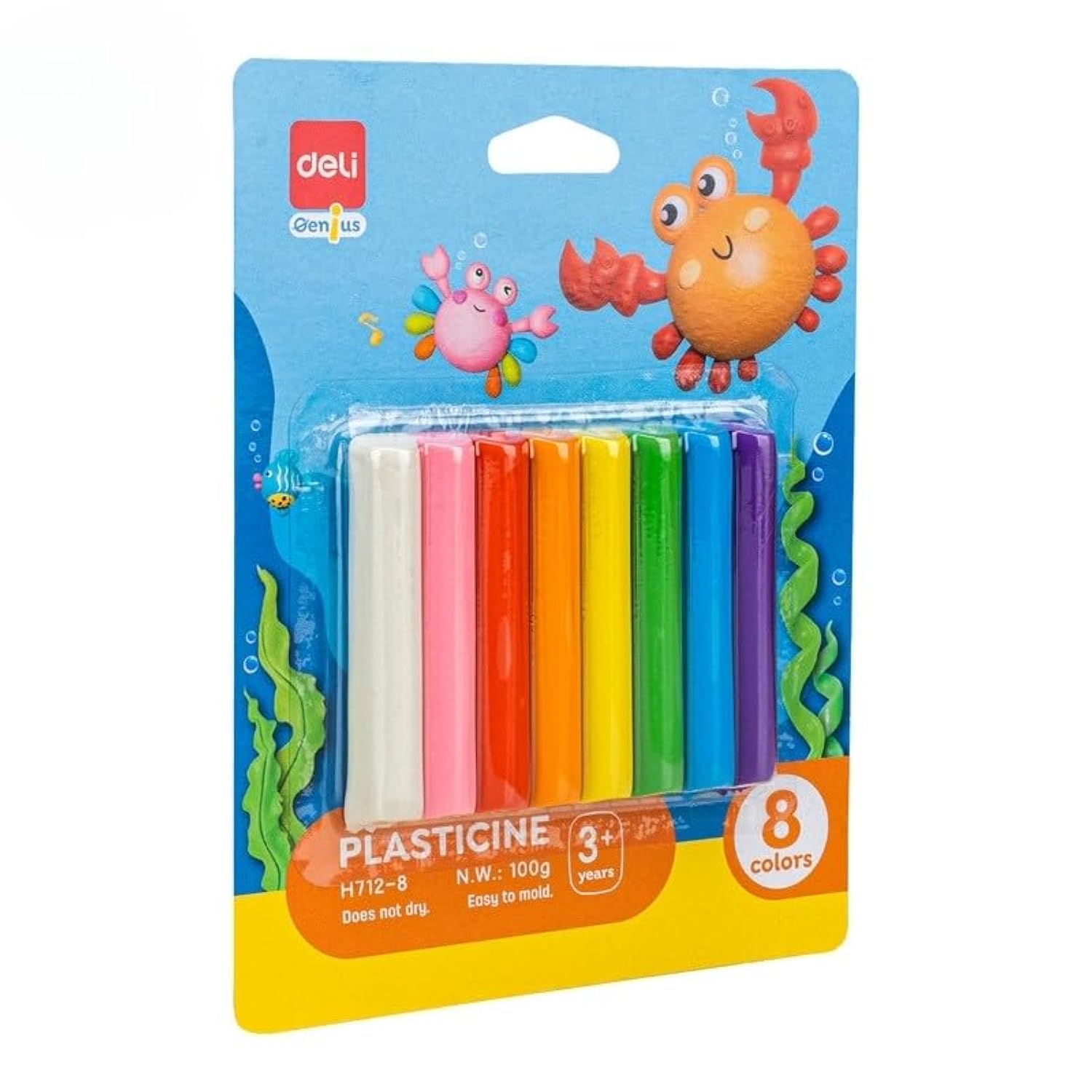 Deli EH712-8 8 Colors Plasticine 100 g