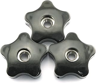 Pro Bamboo Kitchen Star Knob 3PCS 5/16x18 Thread Size Soft Touch 5 Star Thru Knob