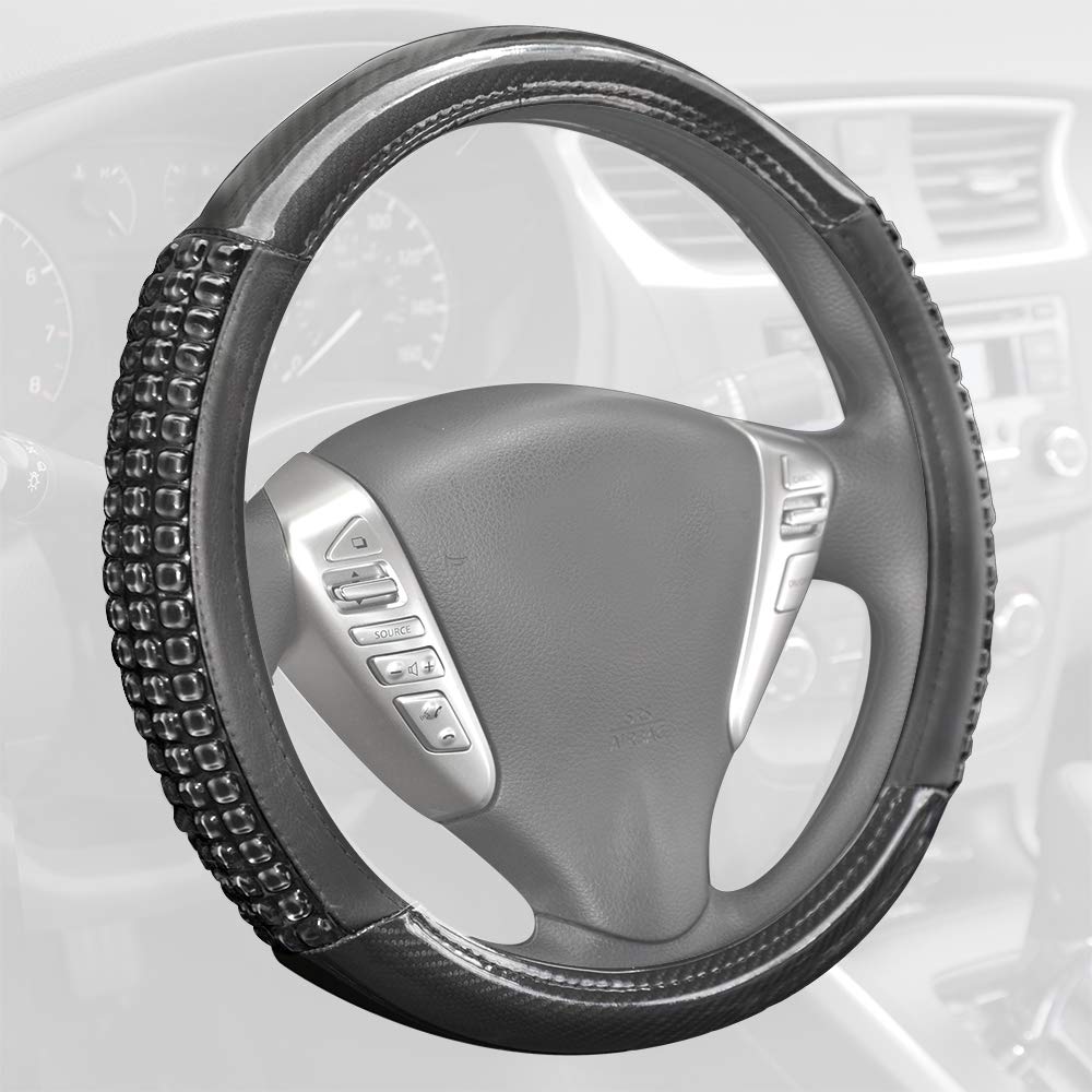 Buy BDK Ultra Gel Comfort Grip Steering Wheel Cover Carbon Fiber