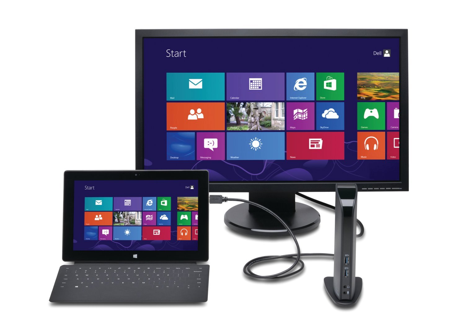 Kensington K33972EU Docking Station Universale USB 3.0 SD3500v, per Doppio Monitor, con Porte Video DVI, HDMI e VGA