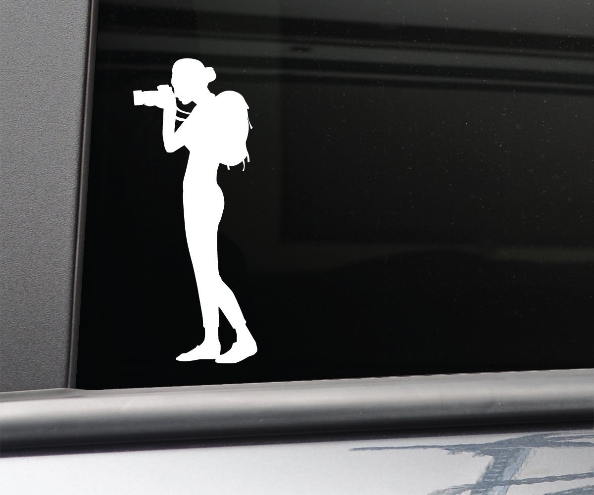 Photographer Female Vinyl Decal Car Truck Bumper Window Sticker, 6