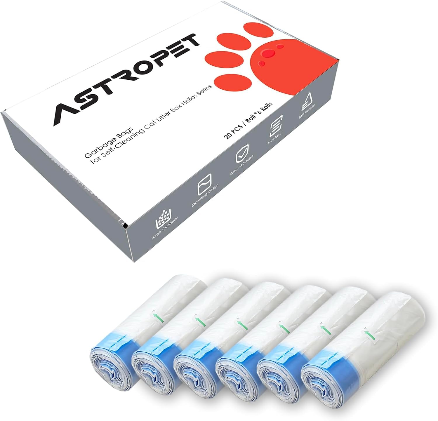 AstroPet Offen Automatische Katzentoilette mit App-Steuerung,XXL Katzenklo Selbstreinigend 65L Großes Fassungsvermögen für mehrere Katzen,Einfache Reinigung (Müllbeutel)