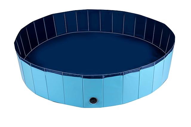 Foto 2 de 7 de maxxpro Piscina para Perros, 160 x 30 cm, Razas de Perros Grandes, Plegable, Base Antideslizante