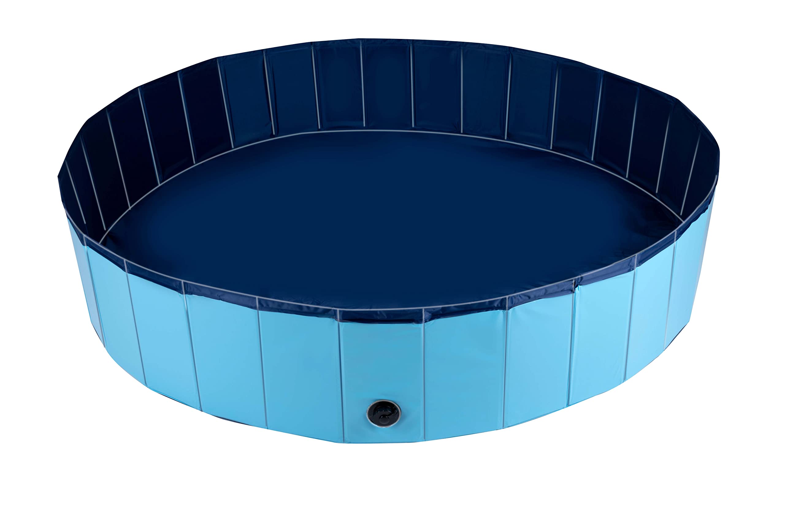 maxxpro Hundepool - 160 x 30 cm - Große Hunderassen - Faltbar - Anti-Rutsch-Boden - mit Entleerungsventil - Blau