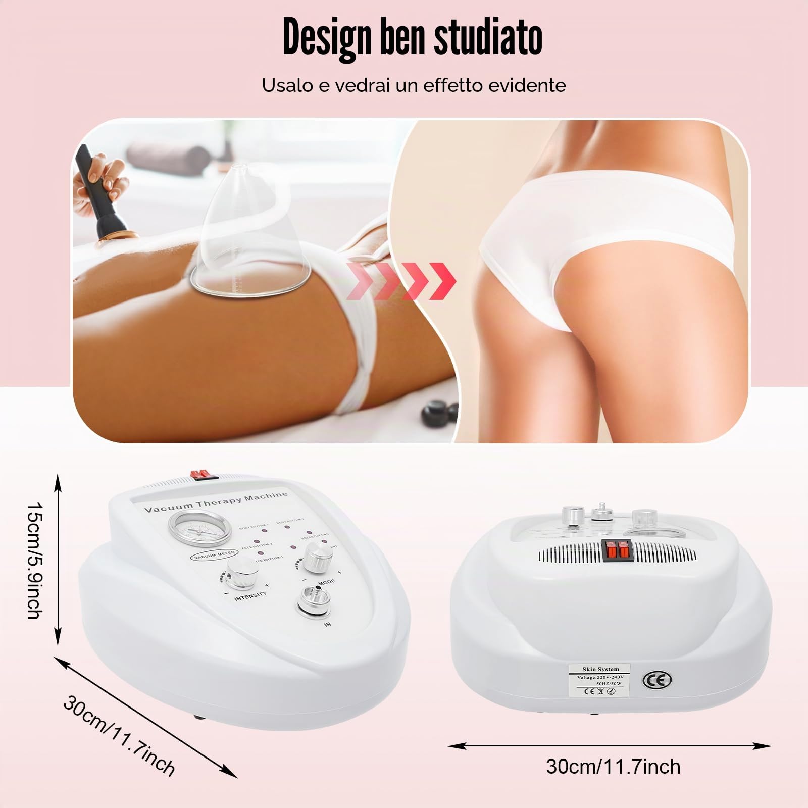 Massaggiatore a vuoto, set di massaggio elettrico coppettazione, con 3 pompe, può 360,6 modalità, massaggiatore per la bellezza del corpo, per la correzione, la modellazione e il massaggio