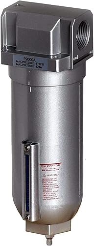 Separador de trampa de filtro de humedad de agua con compresor de aire en línea de 34" con drenaje manual