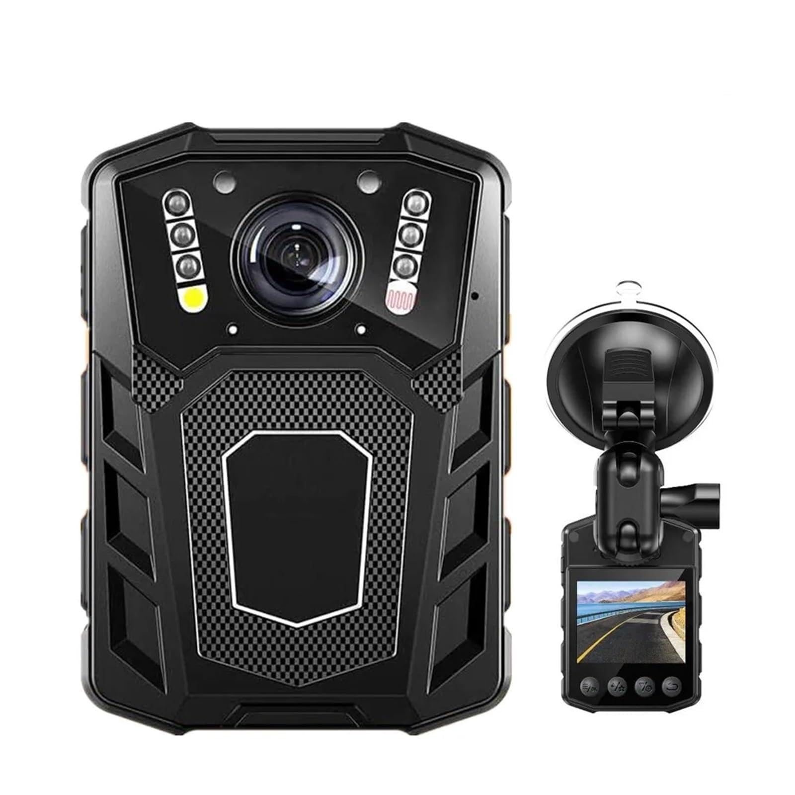 JVDDI Body Camera Body Camera 1080P Police Infrared Night Vision Cam For Cars Suction Cup Mount 64GB Car DV Video Recorder Mini for Outdoor Recording