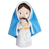Jesus Plush Doll Guardian Mary Stuffed Baptism plushie Savior Toy for Church Sunday School Religious Easter