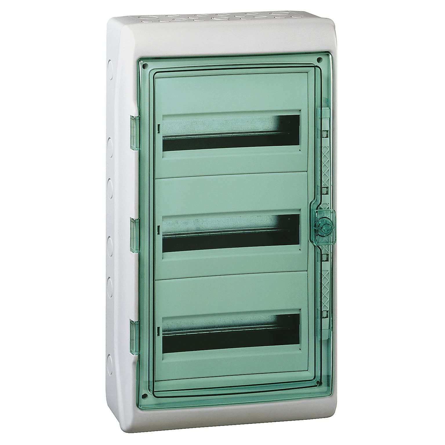 Schneider Electric 13986 Cofret Kaedra para equipos modulares, 3 x 18 módulos, 2 bloques terminales