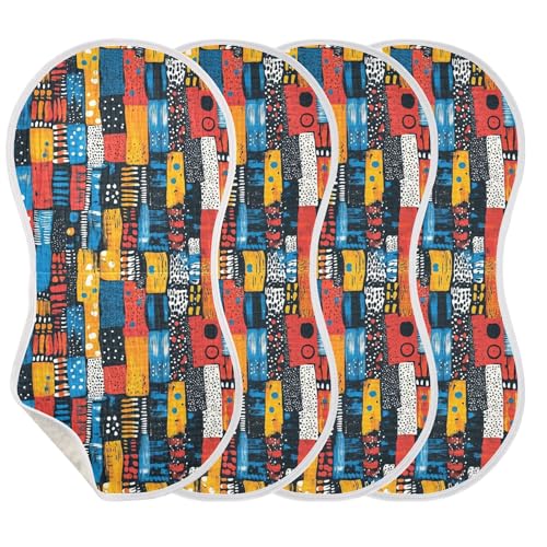 xigua African Texture Baby Burp Cloths for Newborn Boys and Girls 1 Pack, Soft & Absorbent Cotton Baby Burp Cloth, Baby Washcloths, Newborn Towel, Burp Rags3