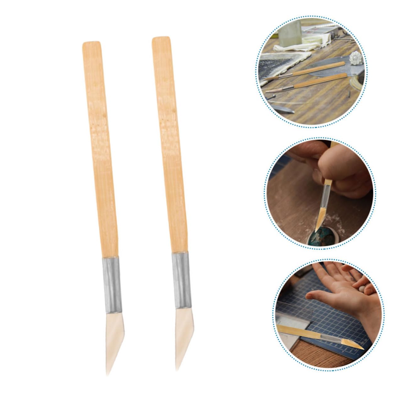 HOMSFOU 1set Burnishing Tool Polisher Jewelry Making Polishing Buffing Burnisher Jeweler Portable Craft Supply Tool Jewelry Smoothing Tool 2pcs