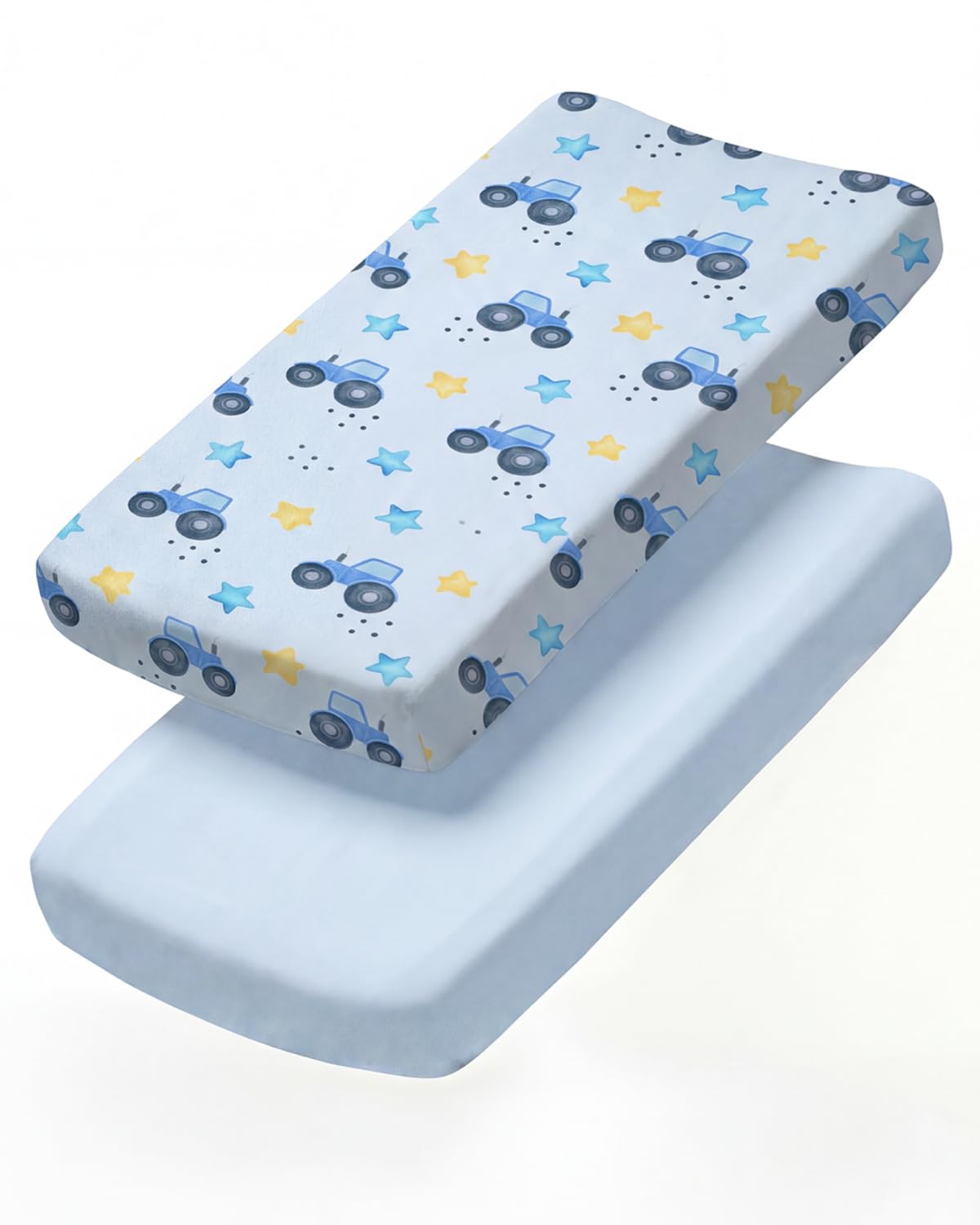 Changing Pad Cover - Pack of 2 Diaper Change Sheets - 32x16in, Night Farm