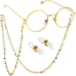 فينشيك سلاسل نظارات للنساء | خرز ملون مطرز بخرز ملون 70 سم، 70
