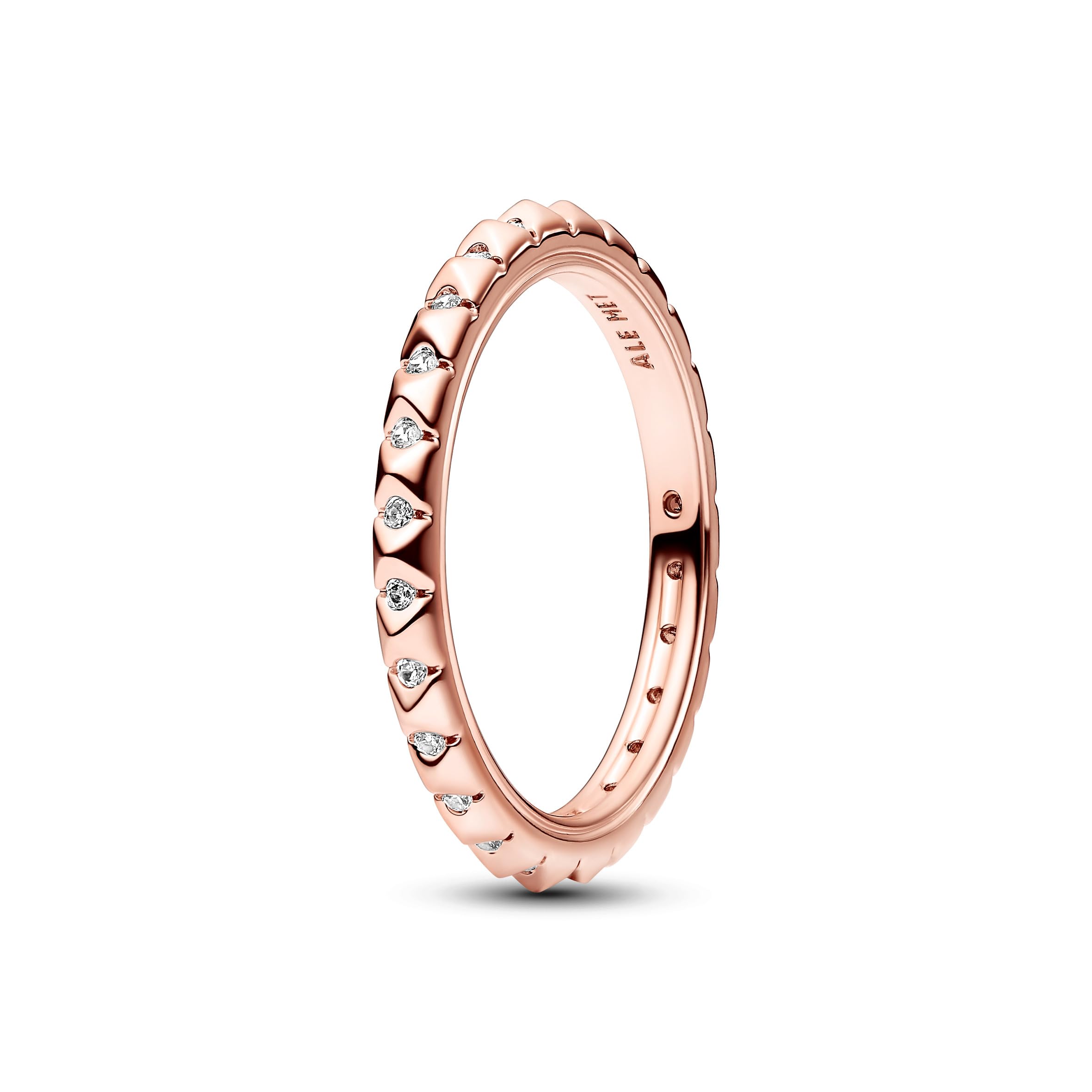 PANDORAAnillo para mujer, diseño de pirámides, color oro rosa 182800C01